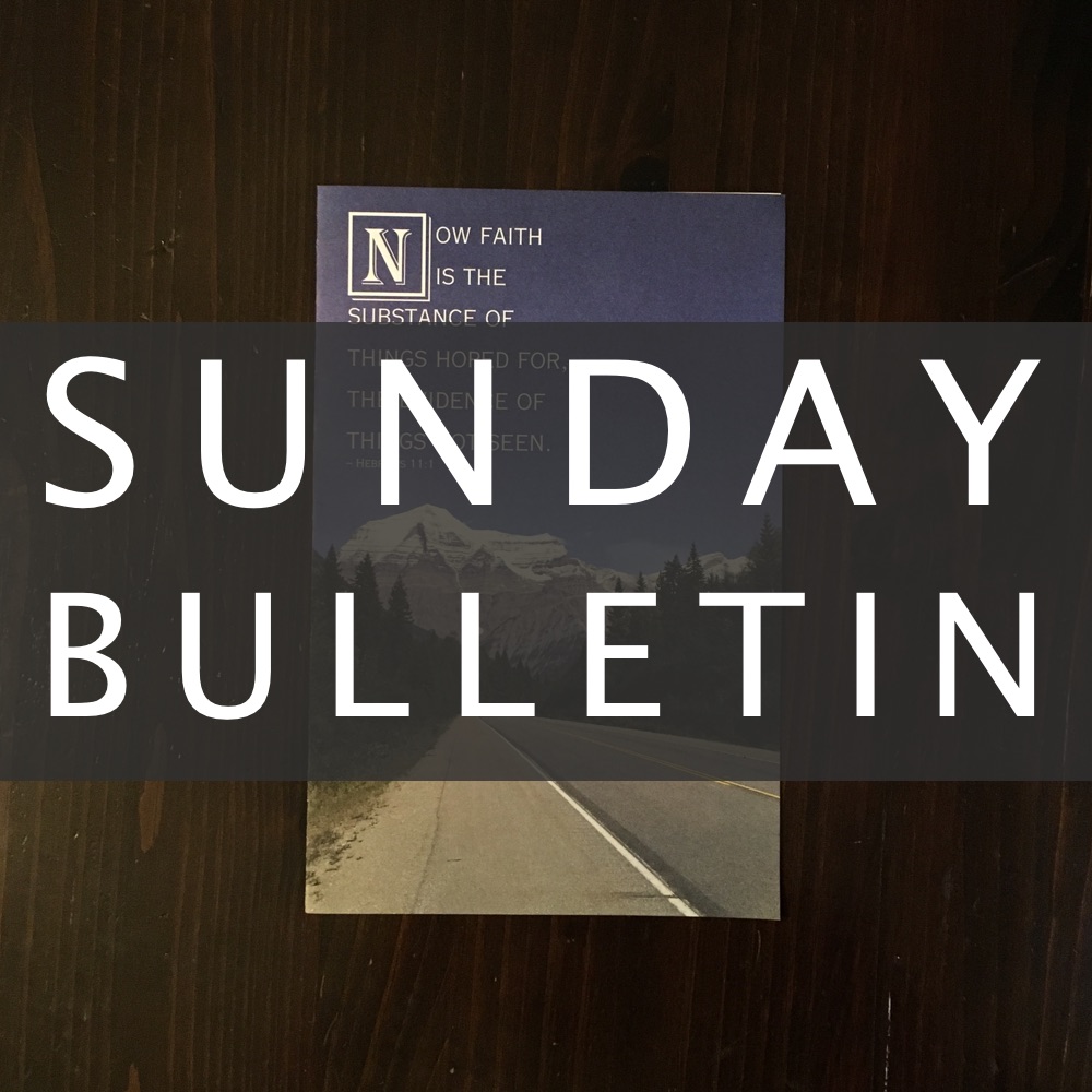 Sandy Ridge Church Bulletin